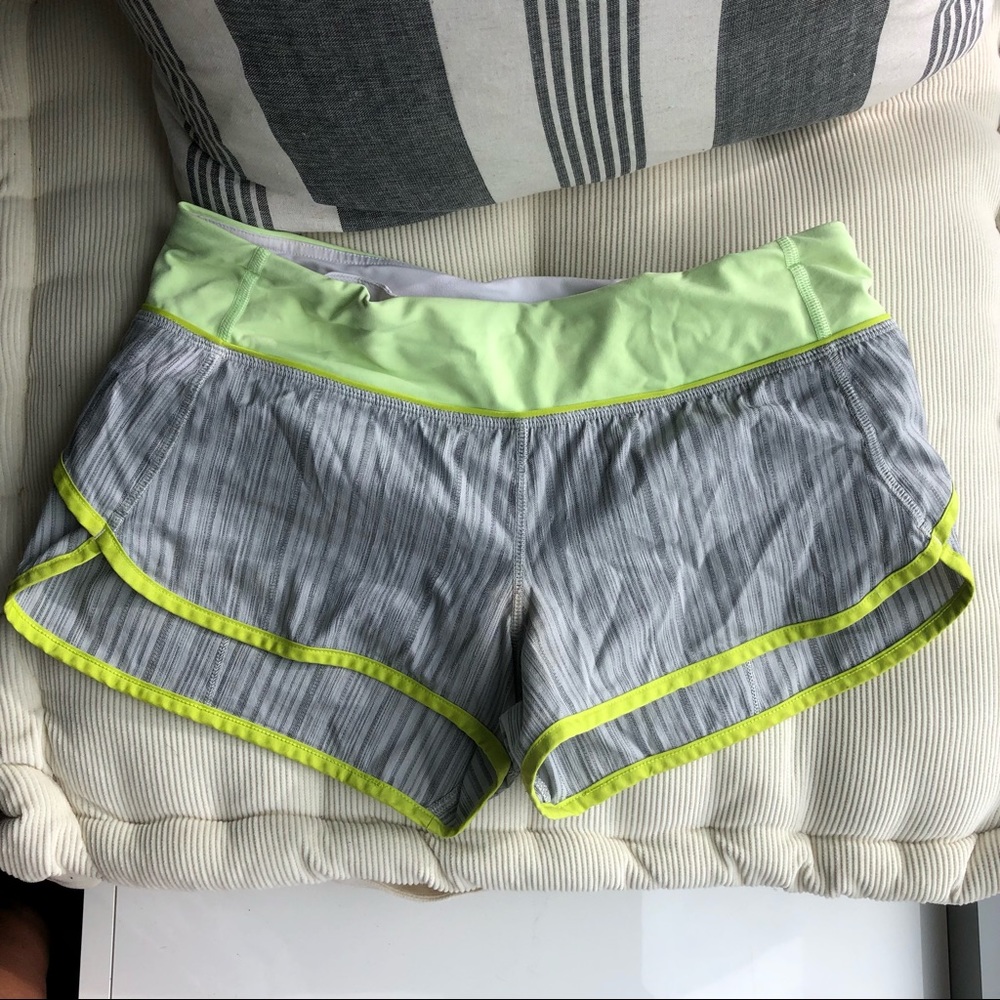 Lululemon size 6 neon yellow athletic shorts
